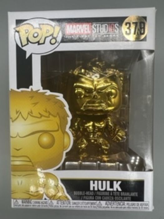 379 Hulk (Gold) - Chrome - Marvel 10 Years - Box Damaged Funko POP