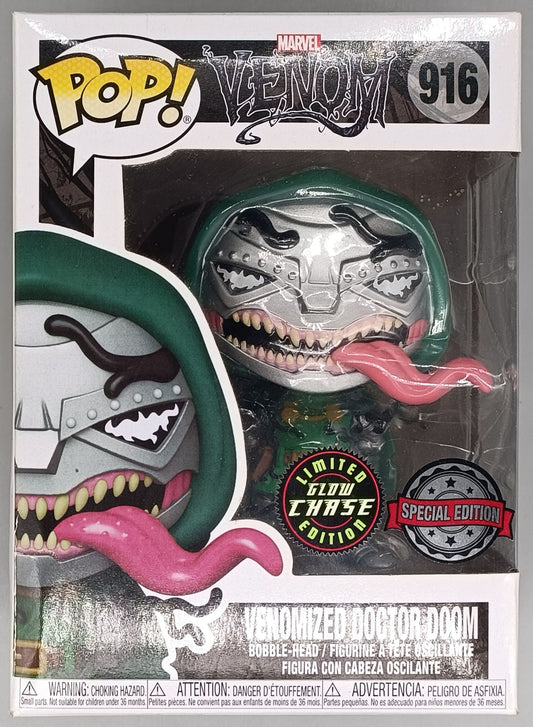 916 Venomized Doctor Doom Glow Chase - Marvel - Funko POP - Box Damaged