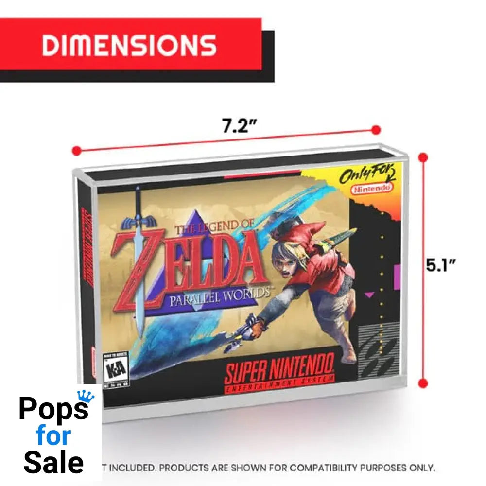 Acrylic Case 2-Pack for SNES/N64 Boxes & Pouches