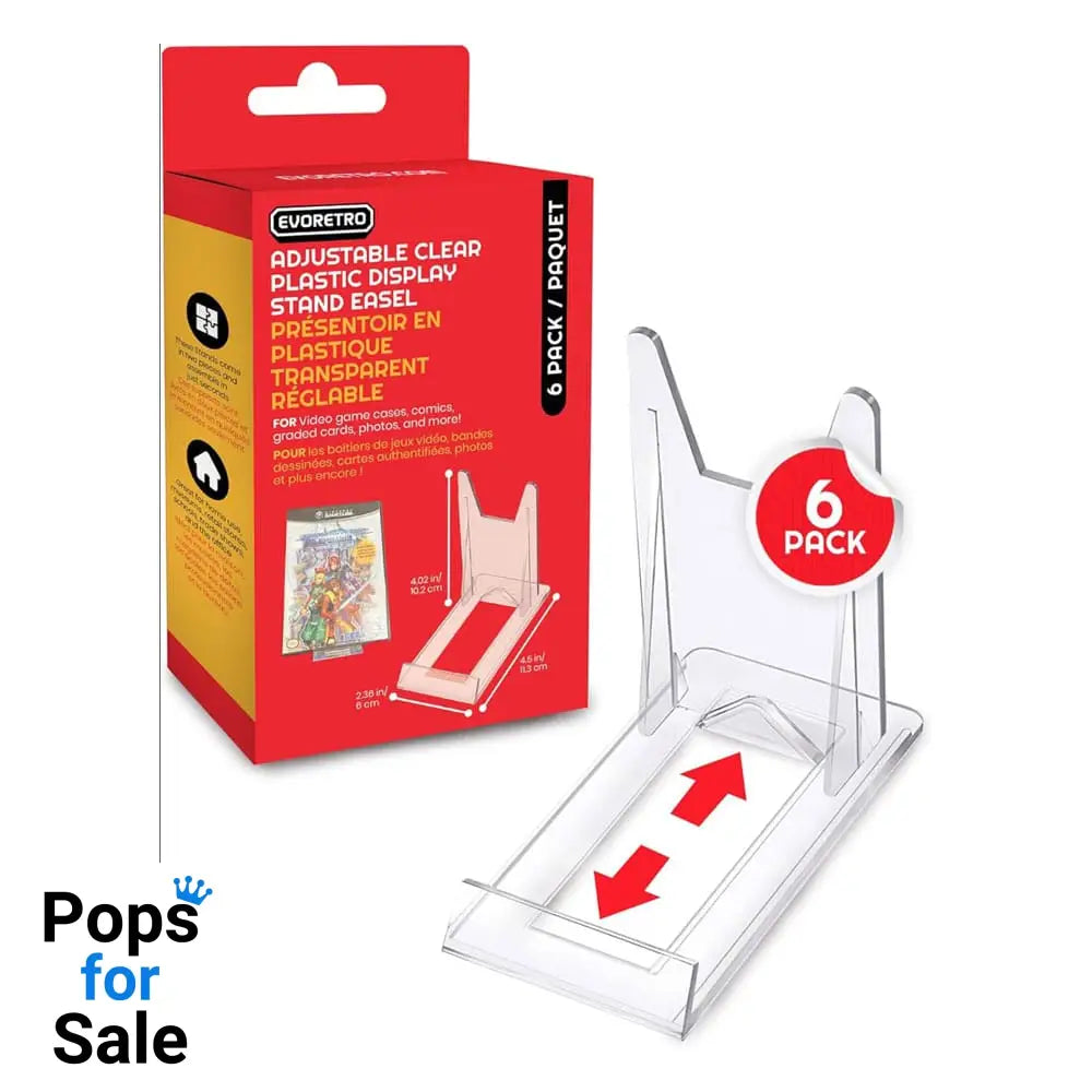 Adjustable Easel Stand 6-Pack Compatible with Video Game Cases Boxes & Pouches