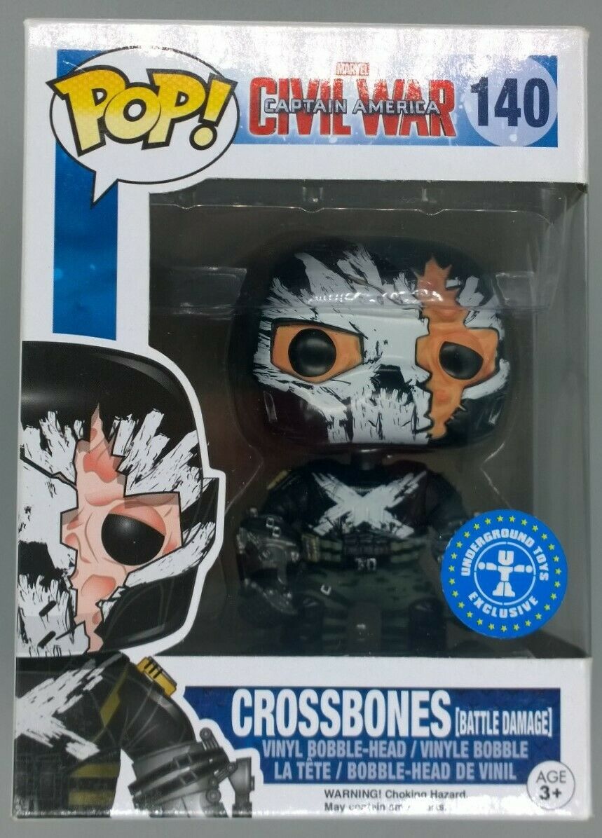 #140 Crossbones (Battle Damage) Marvel Captain America Civil Funko POP
