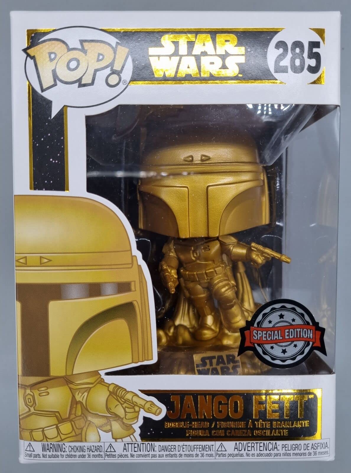 285 Jango Fett (Pre Flight Gold) - Star Wars - Funko POP - Box Damaged