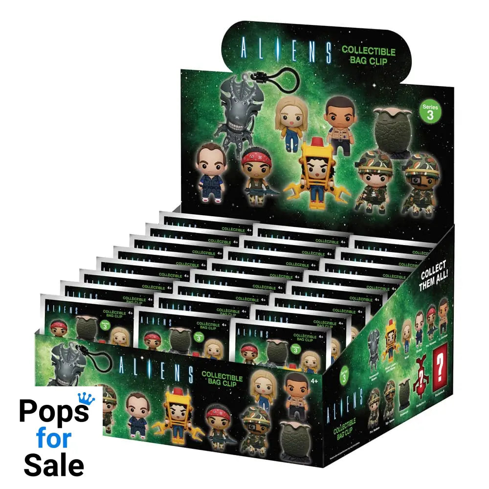 Alien 3D PVC Bag Clip Series 3 Display (24)