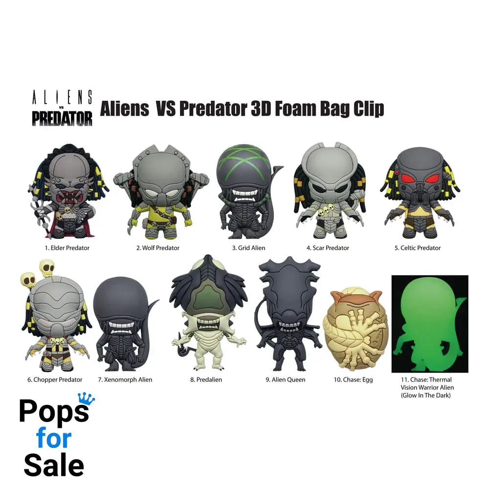 Alien vs. Predator 3D PVC Bag Clips Display (24)
