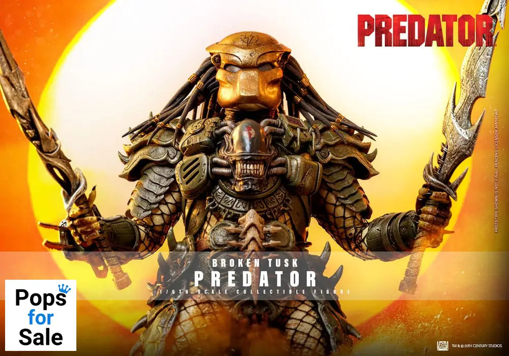 Alien vs. Predator Comic Masterpiece Action Figure 1/6 Broken Tusk Predator 35 cm