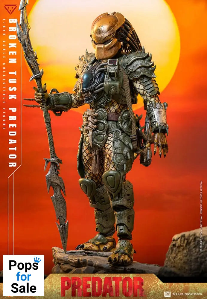 Alien vs. Predator Comic Masterpiece Action Figure 1/6 Broken Tusk Predator 35 cm Action figures 30 cm