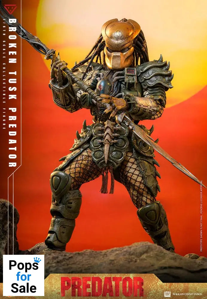 Alien vs. Predator Comic Masterpiece Action Figure 1/6 Broken Tusk Predator 35 cm