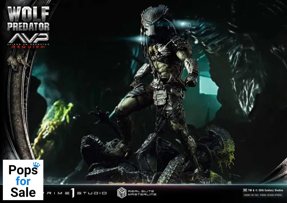 Alien vs. Predator Real Elite Masterline Series Statue 1/3 Requiem Wolf Predator 95 cm