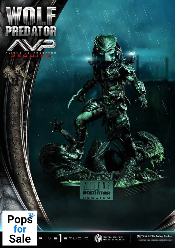 Alien vs. Predator Real Elite Masterline Series Statue 1/3 Requiem Wolf Predator 95 cm Statues