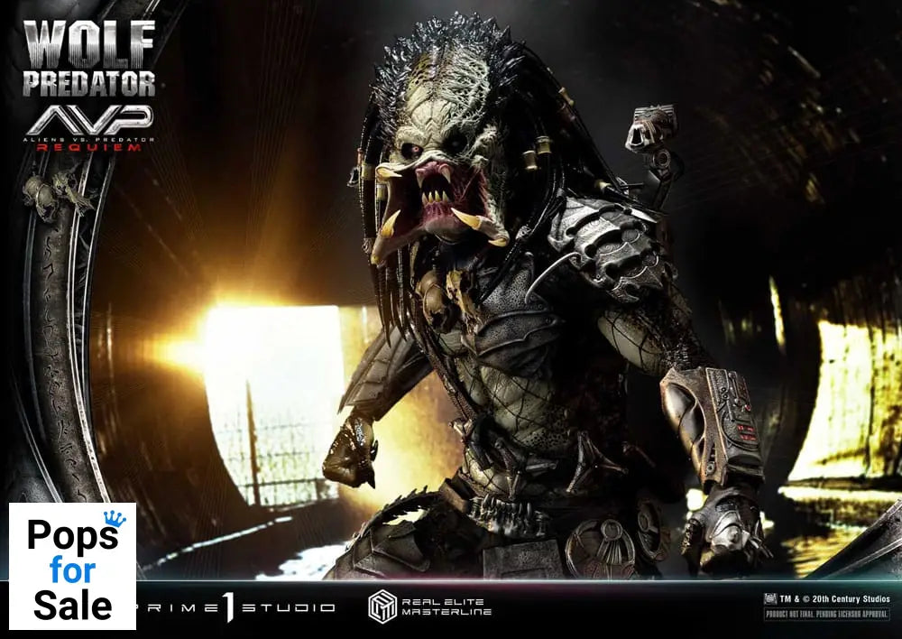 Alien vs. Predator Real Elite Masterline Series Statue 1/3 Requiem Wolf Predator 95 cm Statues