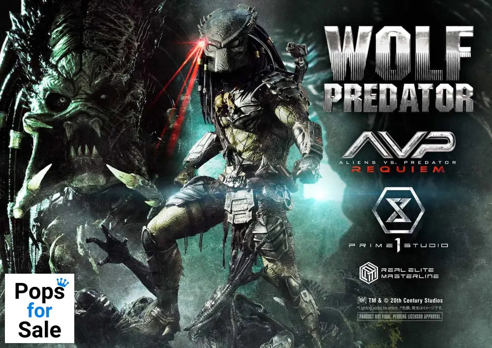 Alien vs. Predator Real Elite Masterline Series Statue 1/3 Requiem Wolf Predator 95 cm