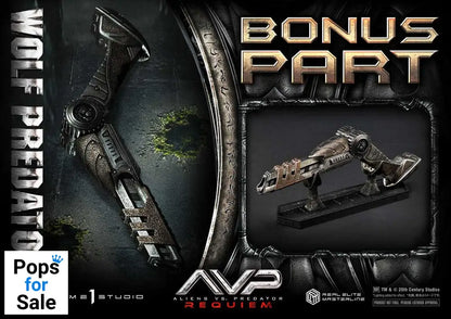 Alien vs. Predator Real Elite Masterline Series Statue 1/3 Requiem Wolf Predator Deluxe Bonus Ver. 95 cm