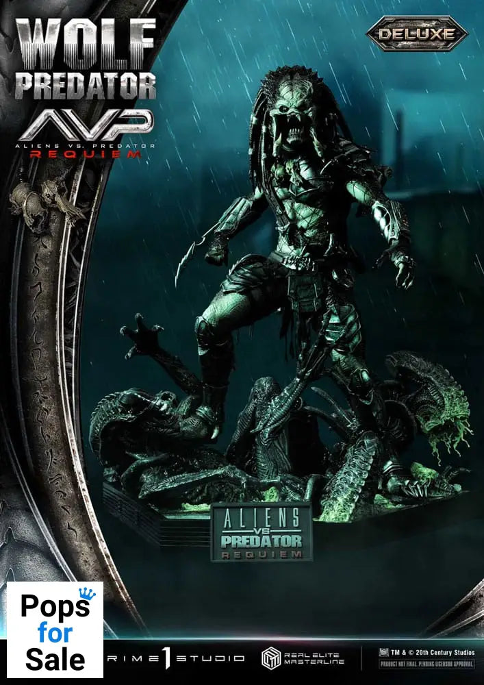 Alien vs. Predator Real Elite Masterline Series Statue 1/3 Requiem Wolf Predator Deluxe Bonus Ver. 95 cm Statues
