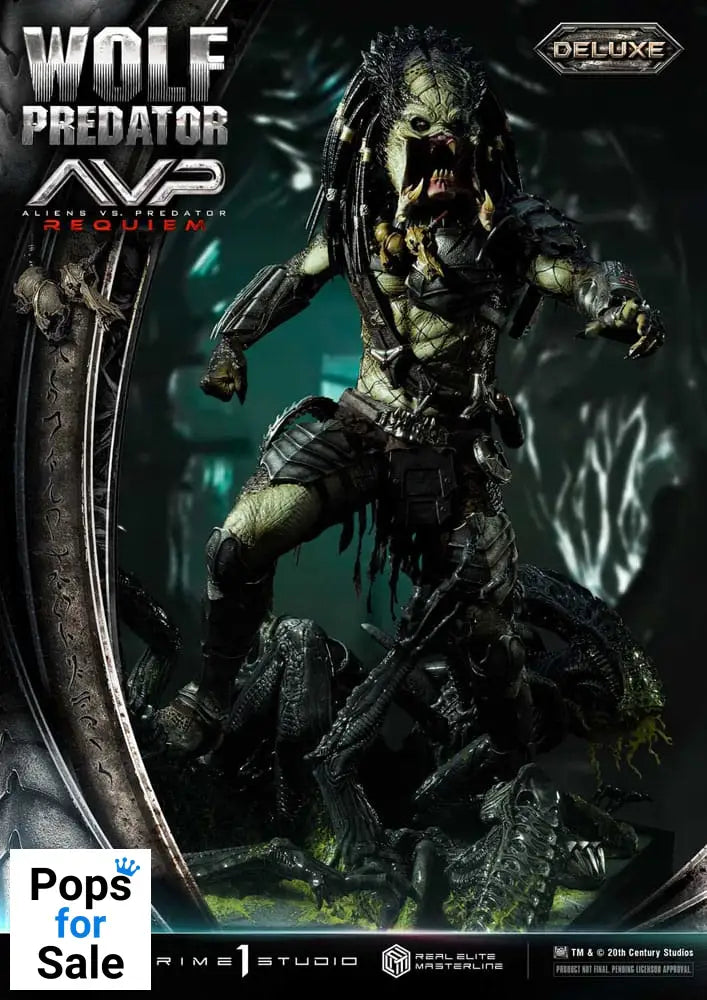 Alien vs. Predator Real Elite Masterline Series Statue 1/3 Requiem Wolf Predator Deluxe Ver. 95 cm Statues