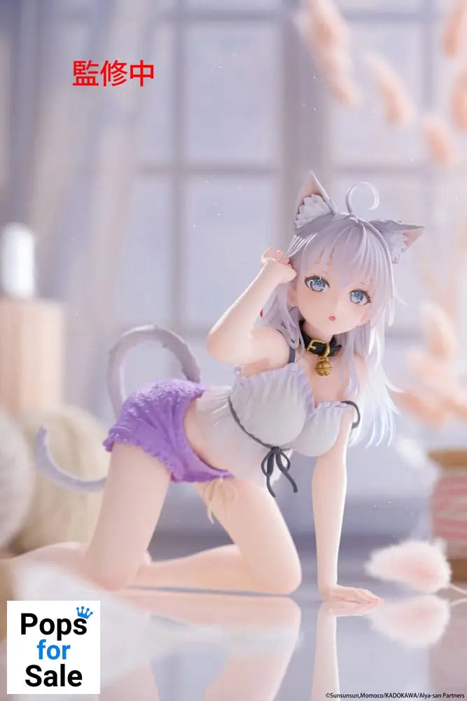Alya Sometimes Hides Her Feelings in Russian PVC Statue Desktop Cute Figure Alya Cat Ear Roomwear Ver. 13 cm