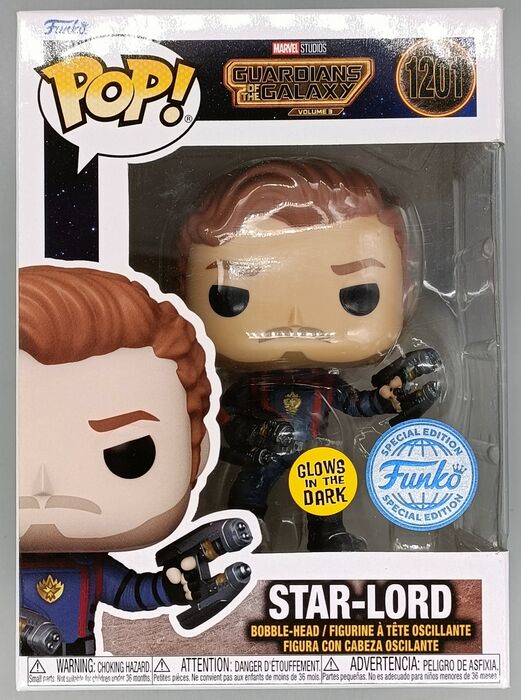 1201 Star-Lord Glow Marvel Guardians of the Galaxy 3 - Box Damaged Funko POP
