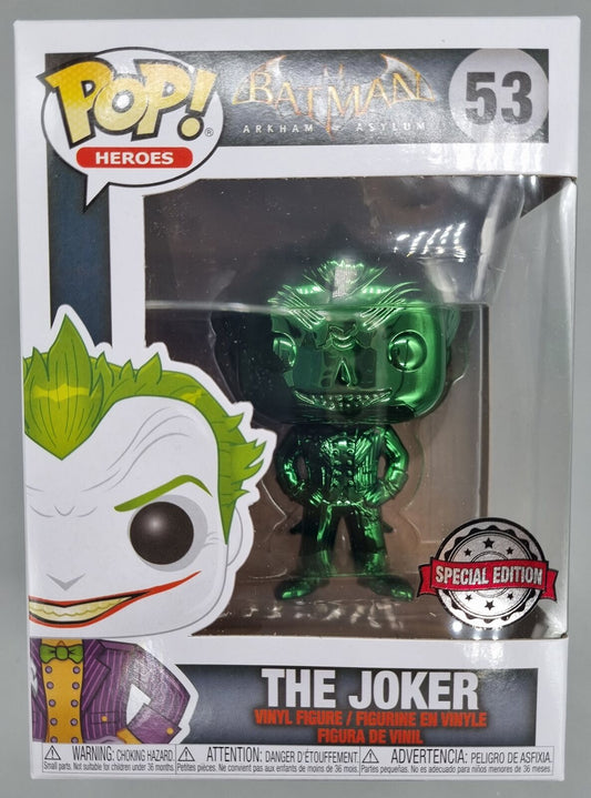 53 The Joker (Green) - Chrome - DC Batman Arkham Asylum Funko POP