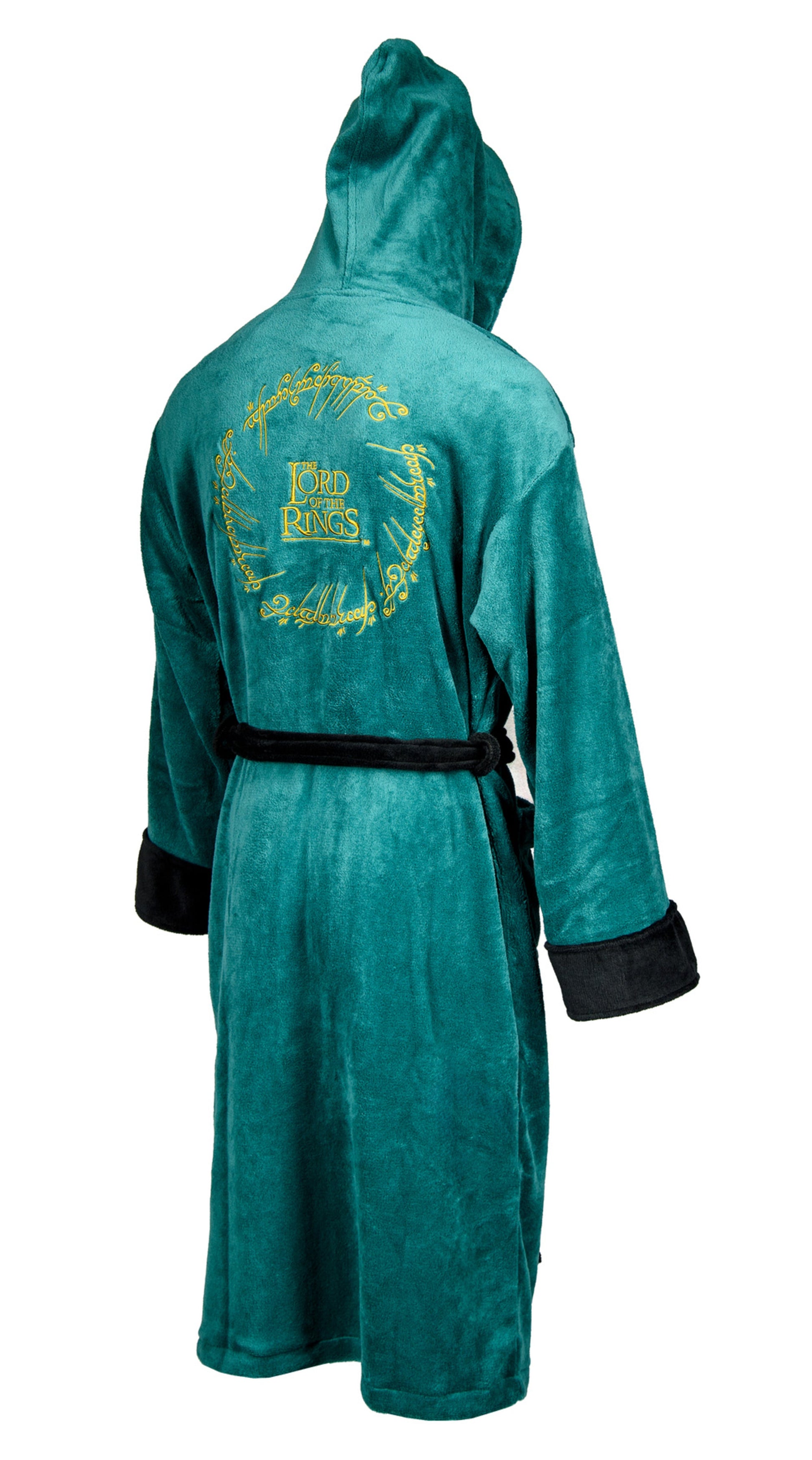 Lord of the Rings: Elven Mens Hooded Bathrobe Green & Gold