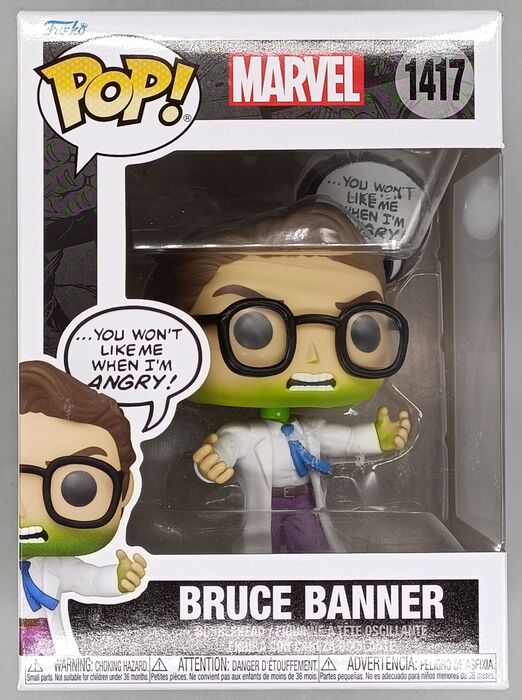 1417 Bruce Banner (You Wont Like Me When I'm Angry) Marvel Funko POP - Brand New