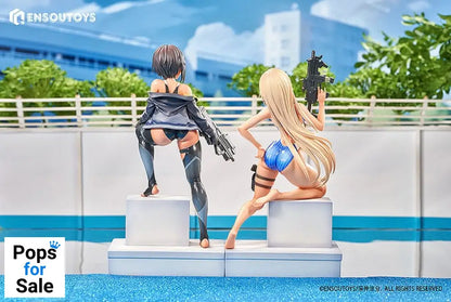 Arms Note Statue 1/7 Swim Team Bucho-chan and Kohai-chan 22 cm