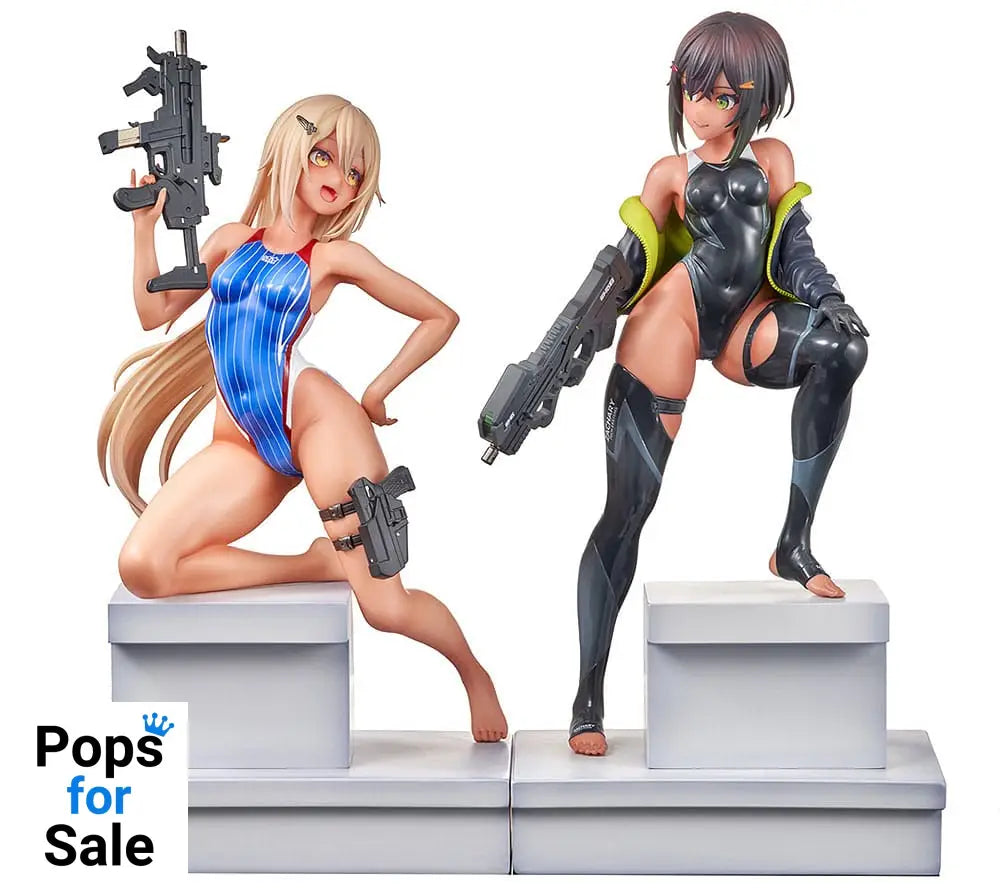 Arms Note Statue 1/7 Swim Team Bucho-chan and Kohai-chan 22 cm