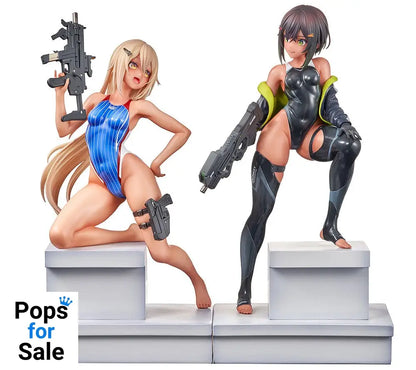 Arms Note Statue 1/7 Swim Team Bucho-chan and Kohai-chan 22 cm