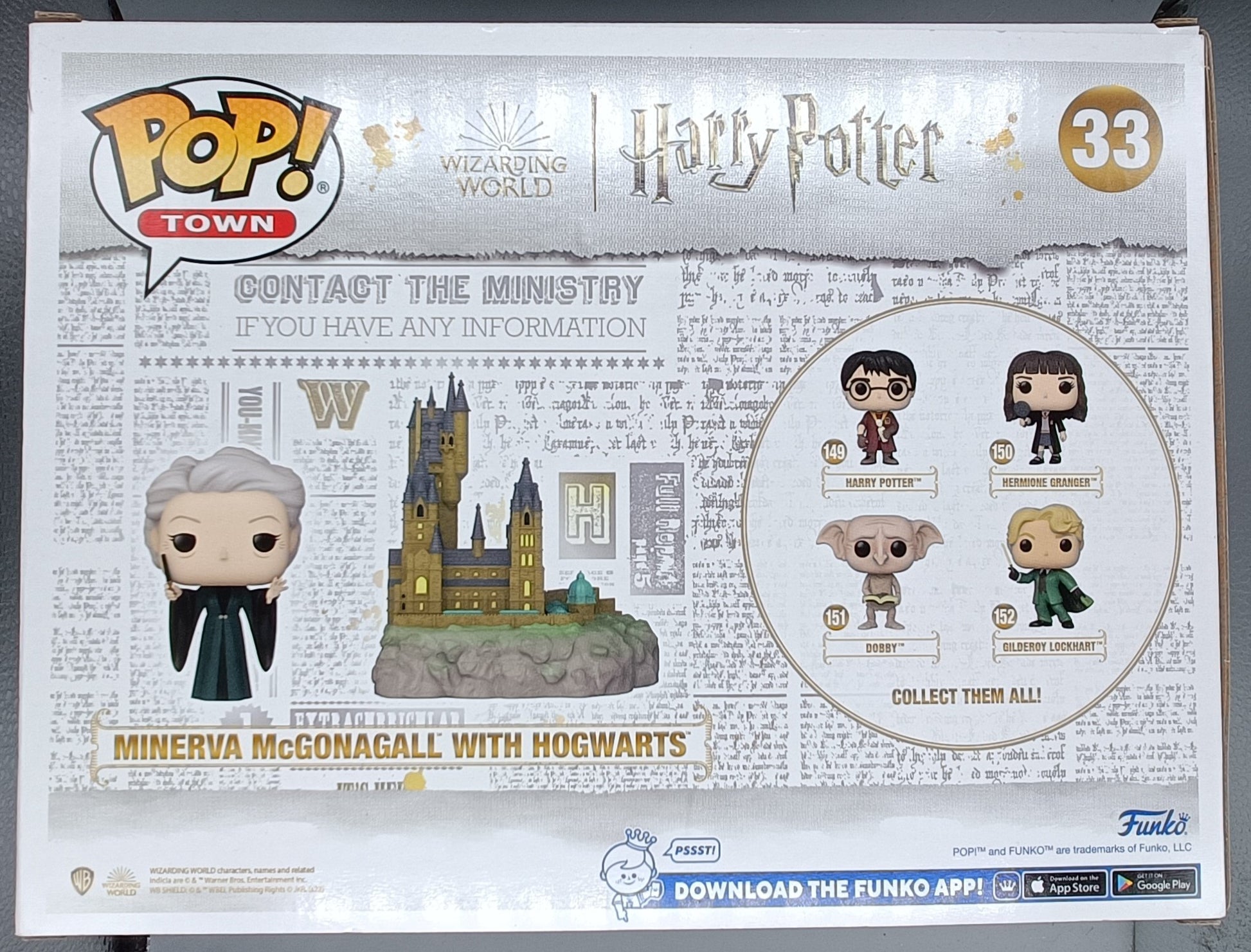 #33 Minerva McGonagall with Hogwarts - Town Harry Potter Funko POP