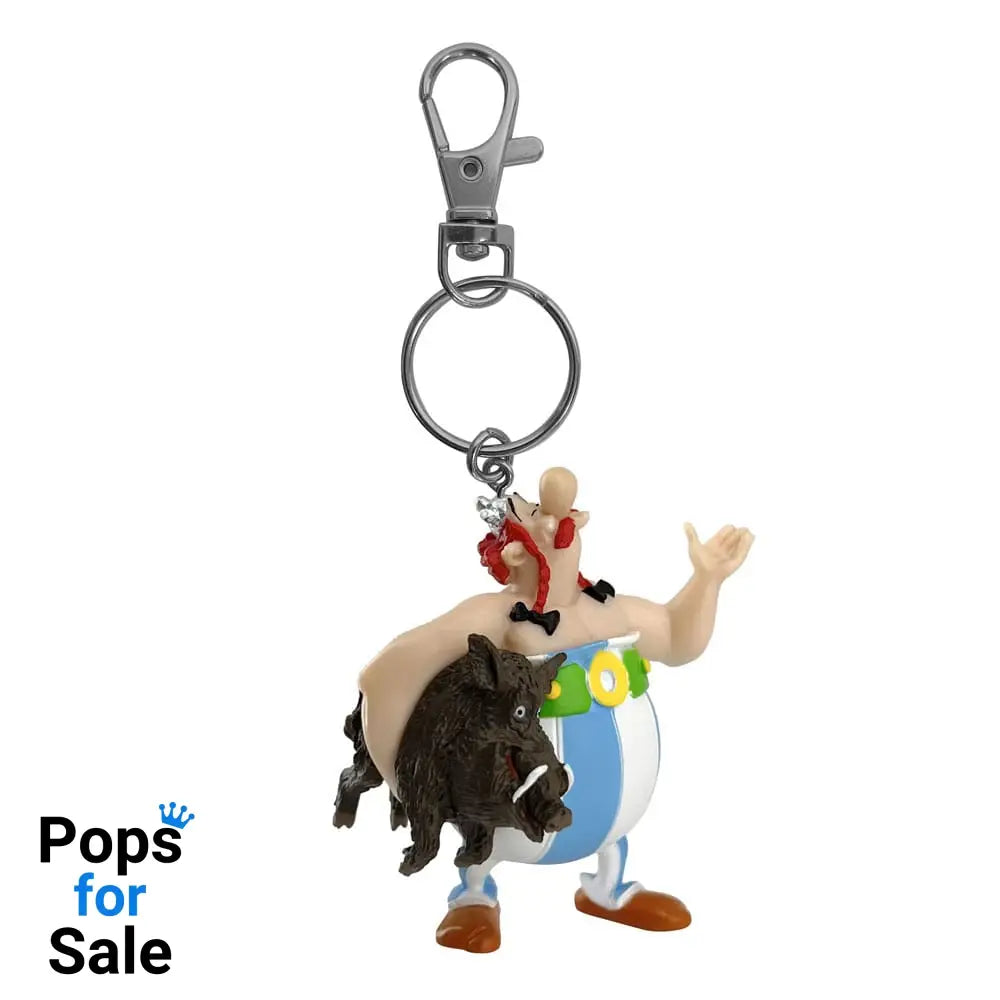 Asterix Keychain Obelix Carrying a Boar 14 cm
