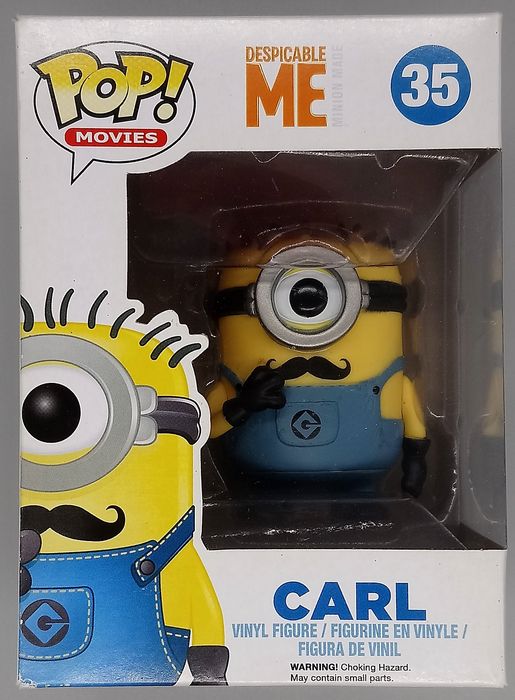 #35 Carl (w/ Mustache) - Despicable Me - Box Damaged Funko POP