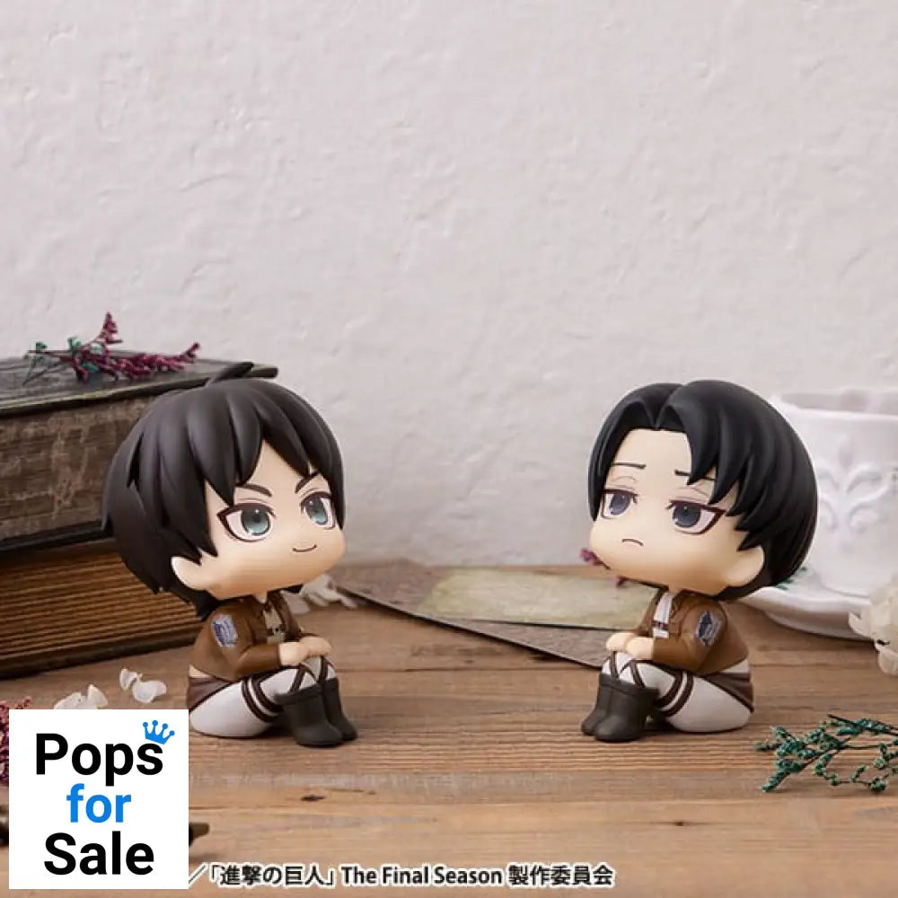 Attack on Titan Look Up PVC Statue Eren Jaeger & Levi Set (with gift) 11 cm
