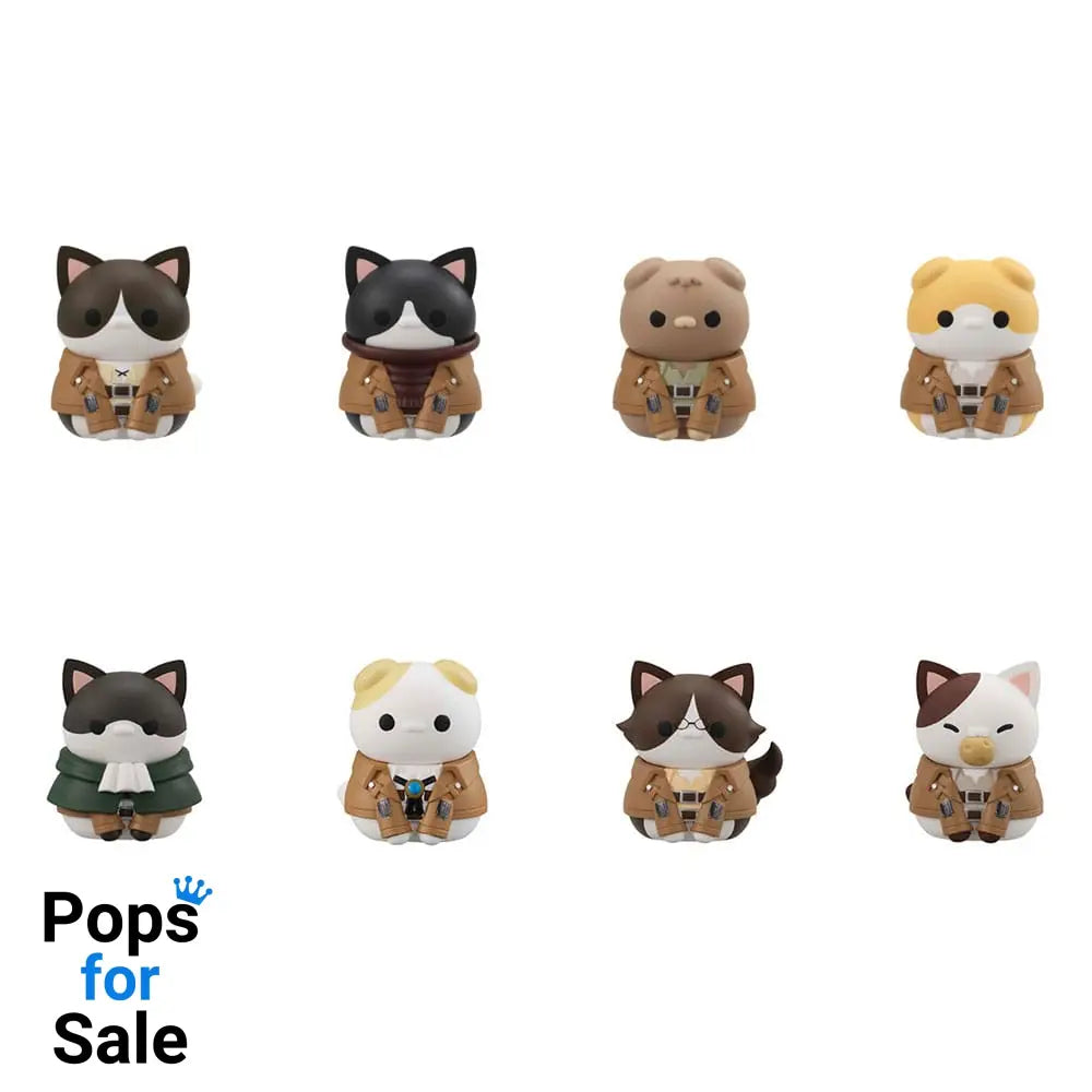 Attack on Titan Mega Cat Project Attack on Tinyan Trading Figures Gathering Scout Regiment danyan! 3 cm Assortment (8)