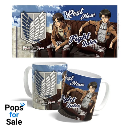 Attack on Titan Mug Rest Now, Fight Later 325 ml
