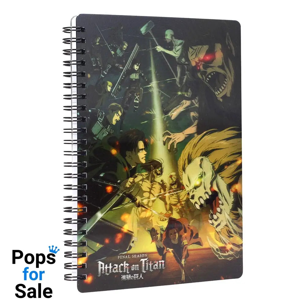 Attack on Titan Notebook with 3D-Effect Struggle Stationery