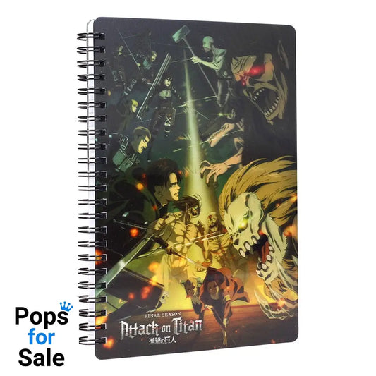 Attack on Titan Notebook with 3D-Effect Struggle Stationery