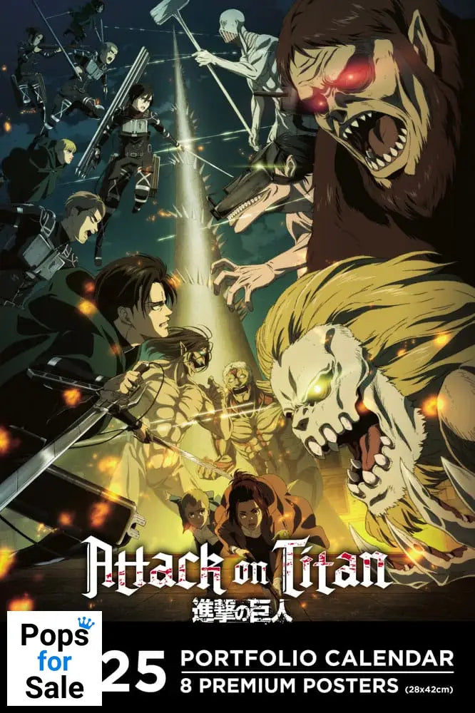 Attack on Titan Portfolio Calendar 2025 *English Version* Calendars