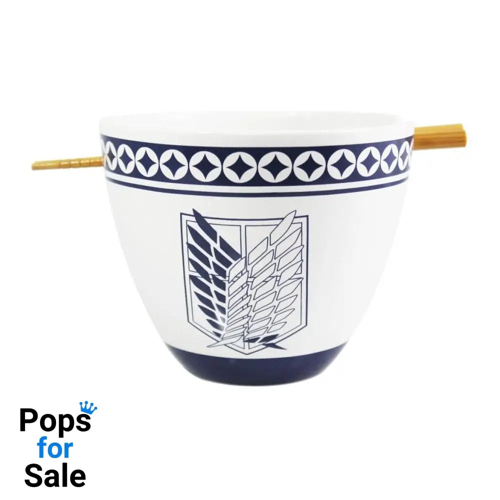 Attack on Titan Ramen Bowl with Chopsticks Emblem 473 ml