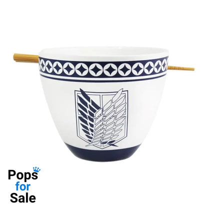 Attack on Titan Ramen Bowl with Chopsticks Emblem 473 ml Kitchen- and Tableware