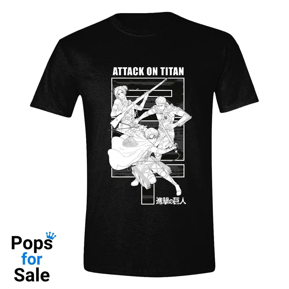 Attack on Titan T-Shirt Monochrome Trio Size M