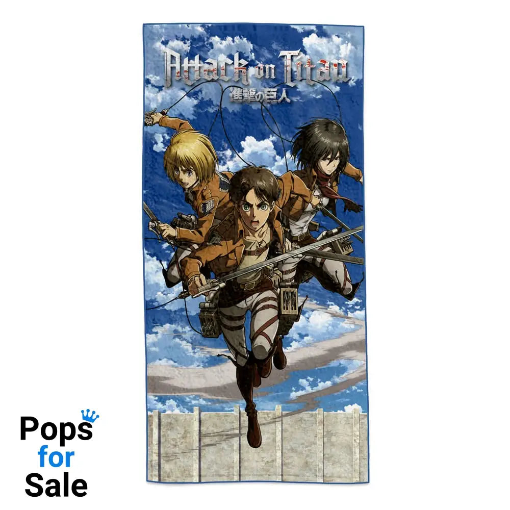 Attack on Titan Towel Eren, Mikasa & Armin 150 x 75 cm