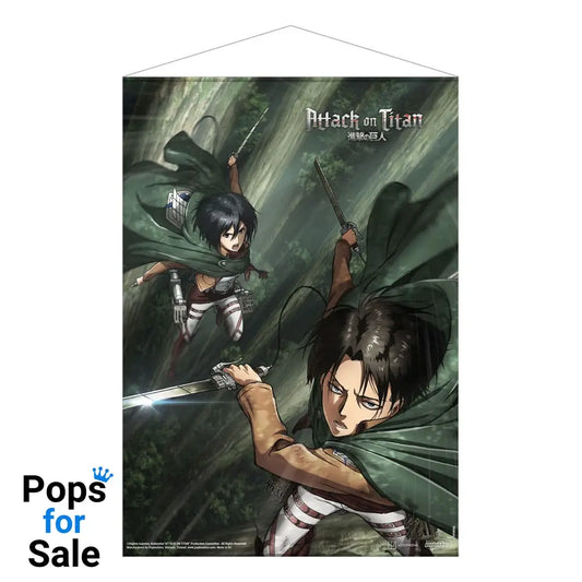 Attack on Titan Wallscroll Mikasa and Levi 50 x 70 cm