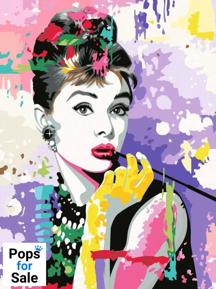 Audrey Hepburn CreArt Paint by Numbers Painting Set 30 x 40 cm