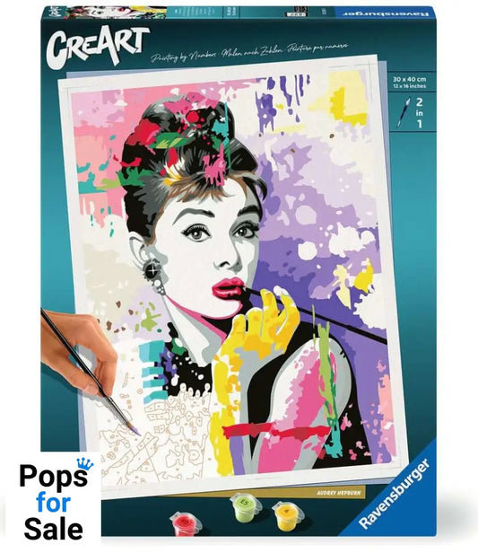 Audrey Hepburn CreArt Paint by Numbers Painting Set 30 x 40 cm