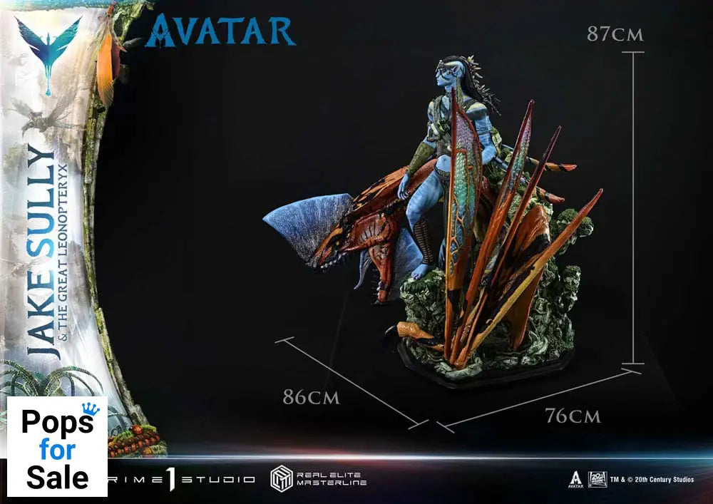 Avatar (Film) Real Elite Masterline Series Statue 1/4 Jake Sully & The Great Leonopteryx 87 cm