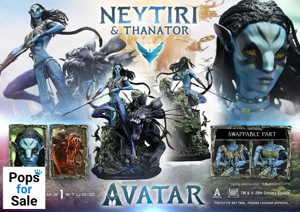Avatar (Film) Real Elite Masterline Series Statue 1/4 Neytiri & Thanator 75 cm