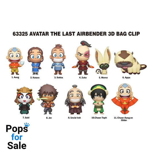 Avatar: The Last Airbender 3D PVC Bag Clips Series 1 Display (24) Keyrings