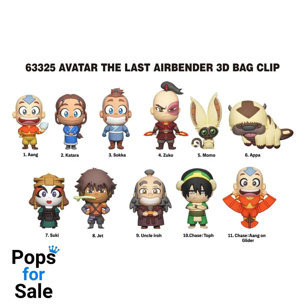 Avatar: The Last Airbender 3D PVC Bag Clips Series 1 Display (24) Keyrings
