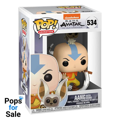 Avatar The Last Airbender POP! Animation Vinyl Figure Aang w/ Momo 9 cm