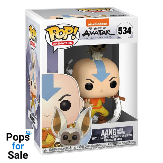 Avatar The Last Airbender POP! Animation Vinyl Figure Aang w/ Momo 9 cm