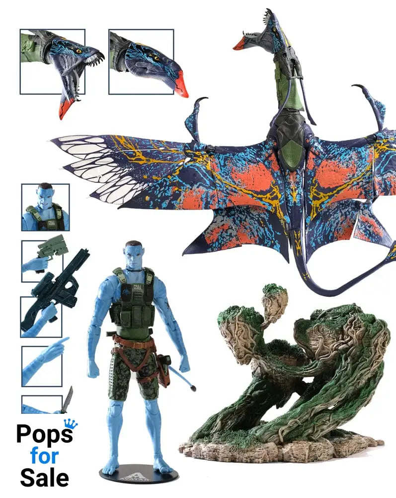 Avatar: The Way of Water Action Figure Recom Quaritch & RDA Banshee (Gold Label)