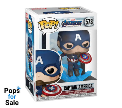 Avengers: Endgame POP! Movies Vinyl Figure Captain America w/Broken Shield & Mjölnir 9 cm